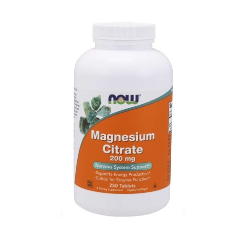 Now Foods Magnesium Citrate 200mg (250 tabs) Unflavoured