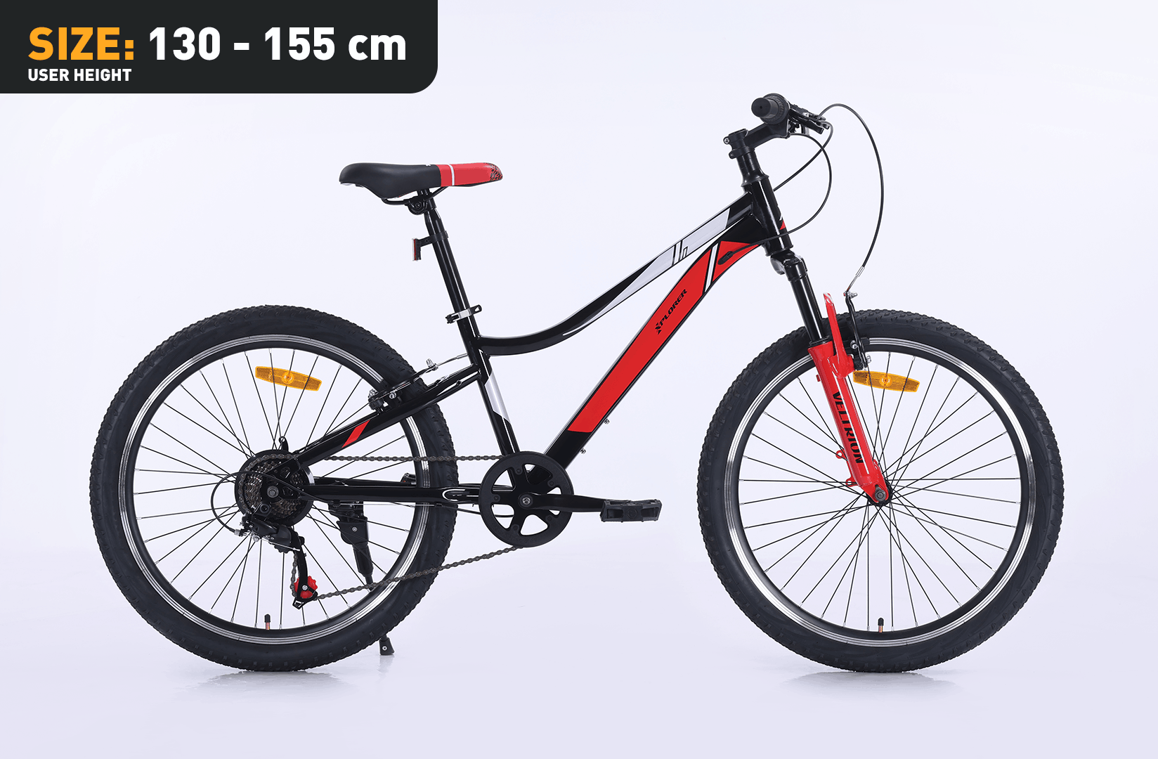 Otroško kolo Xplorer VELTRION Black-Red 24"