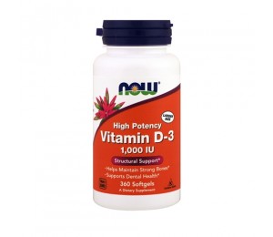 Now Foods Vitamin D3 1000IU (360) Standard