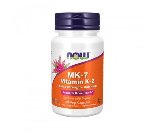 Now Foods MK-7 Vitamin K-2 Extra Strength 300 mcg (60 vcaps) Unflavoured
